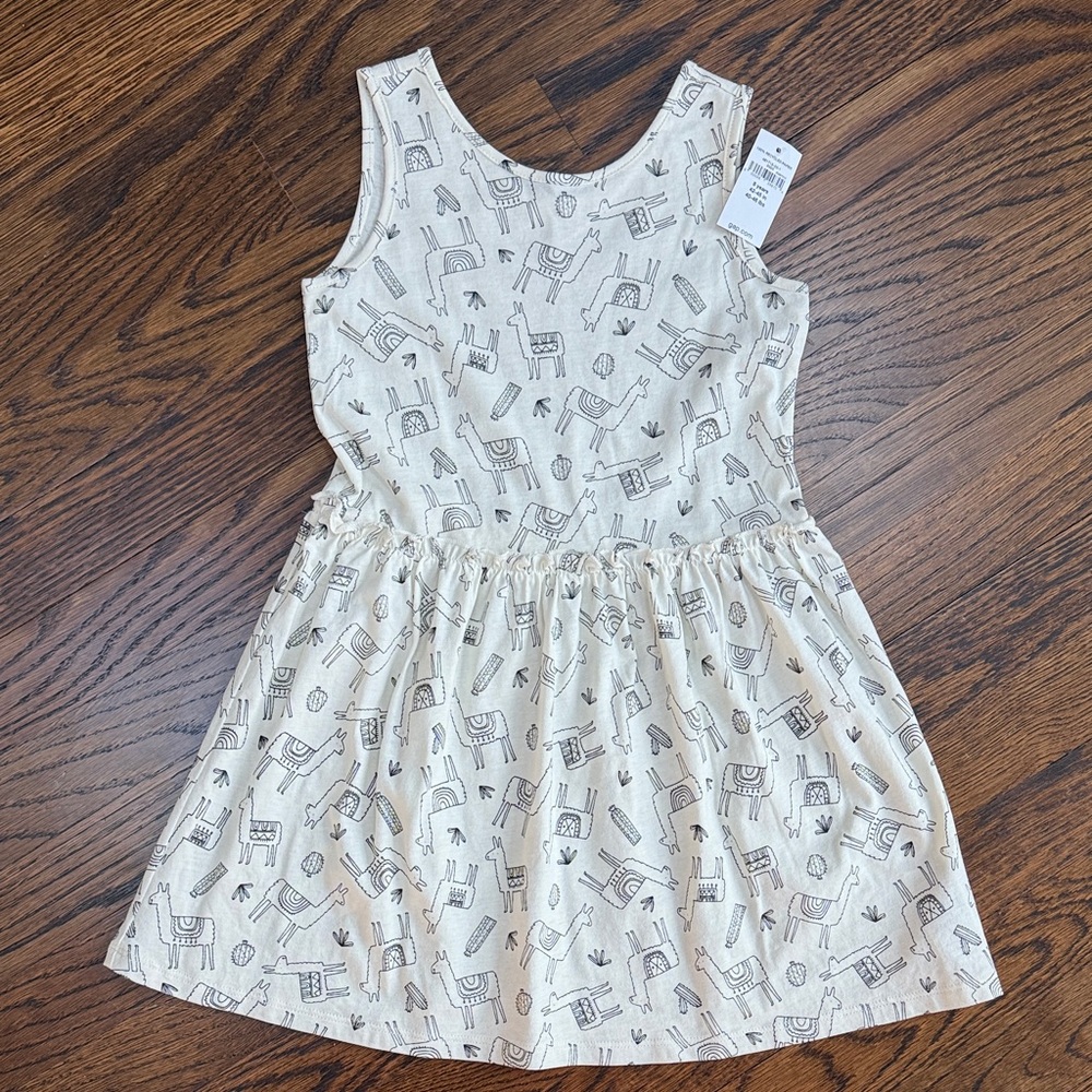 GAP Cream Kids Dress with Fun Llama Print🦙